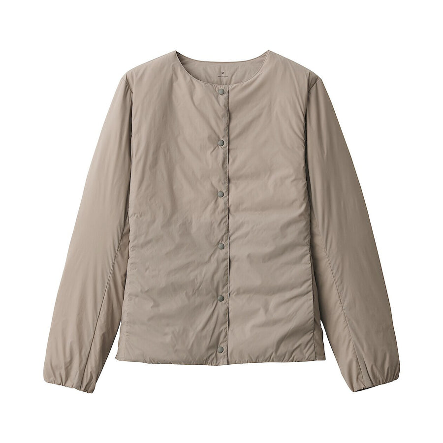 Lightweight Pocketable Down Collarless Jacket