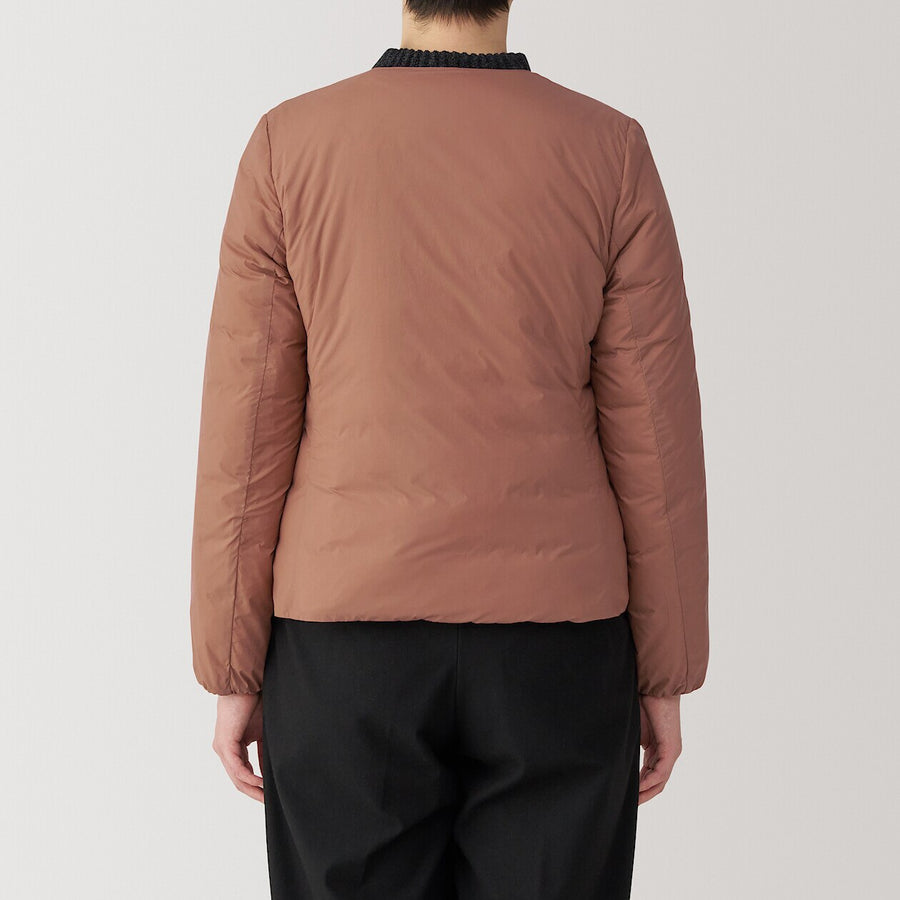 Lightweight Pocketable Down Collarless Jacket