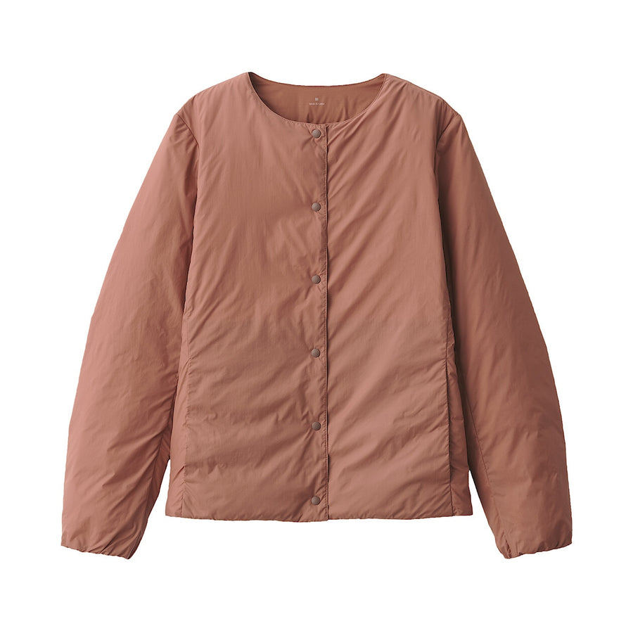 Lightweight Pocketable Down Collarless Jacket