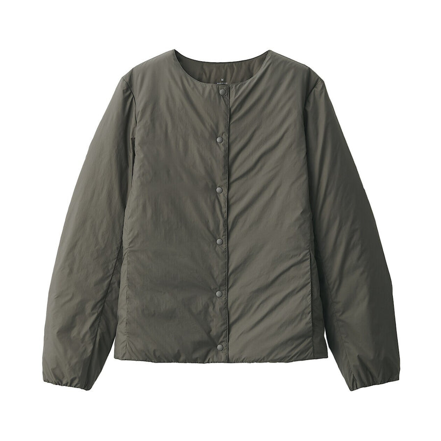 Lightweight Pocketable Down Collarless Jacket