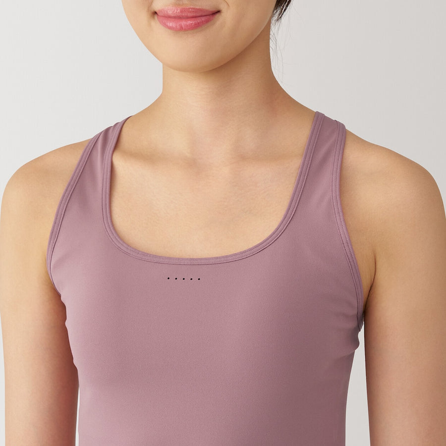 Women's Quick dry half top braMedium GreyXS