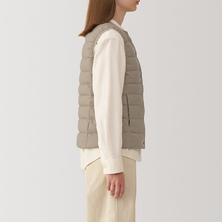 Lightweight Down Collarless Vest