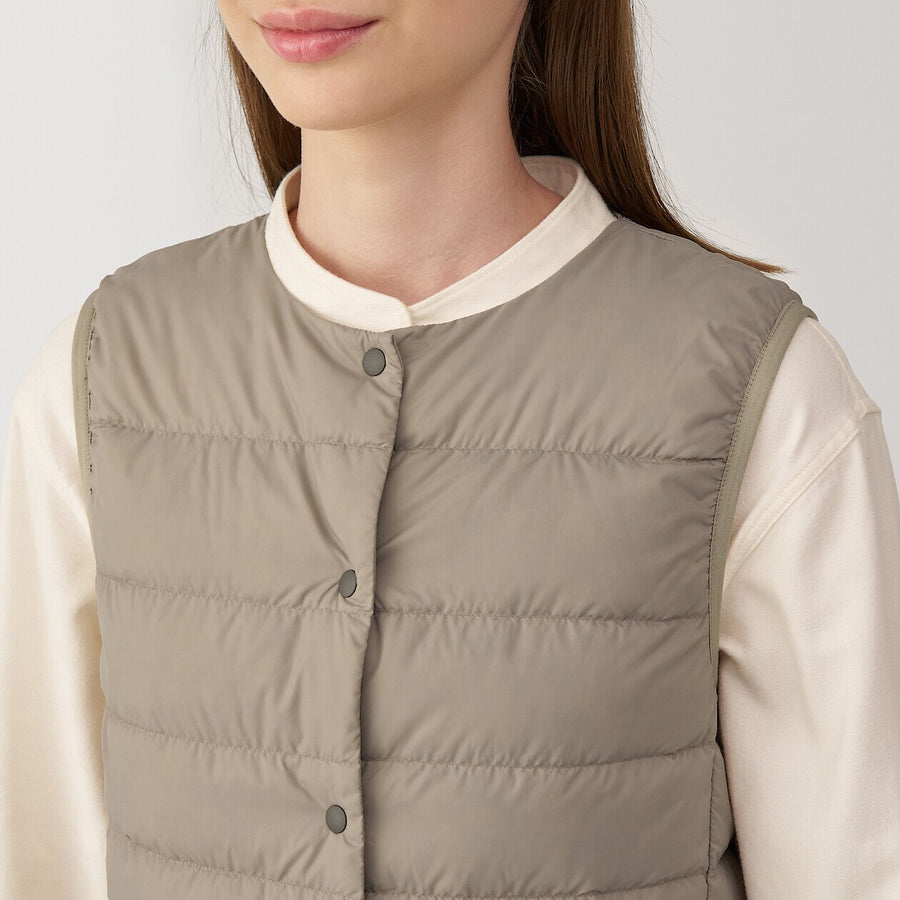 Lightweight Down Collarless Vest