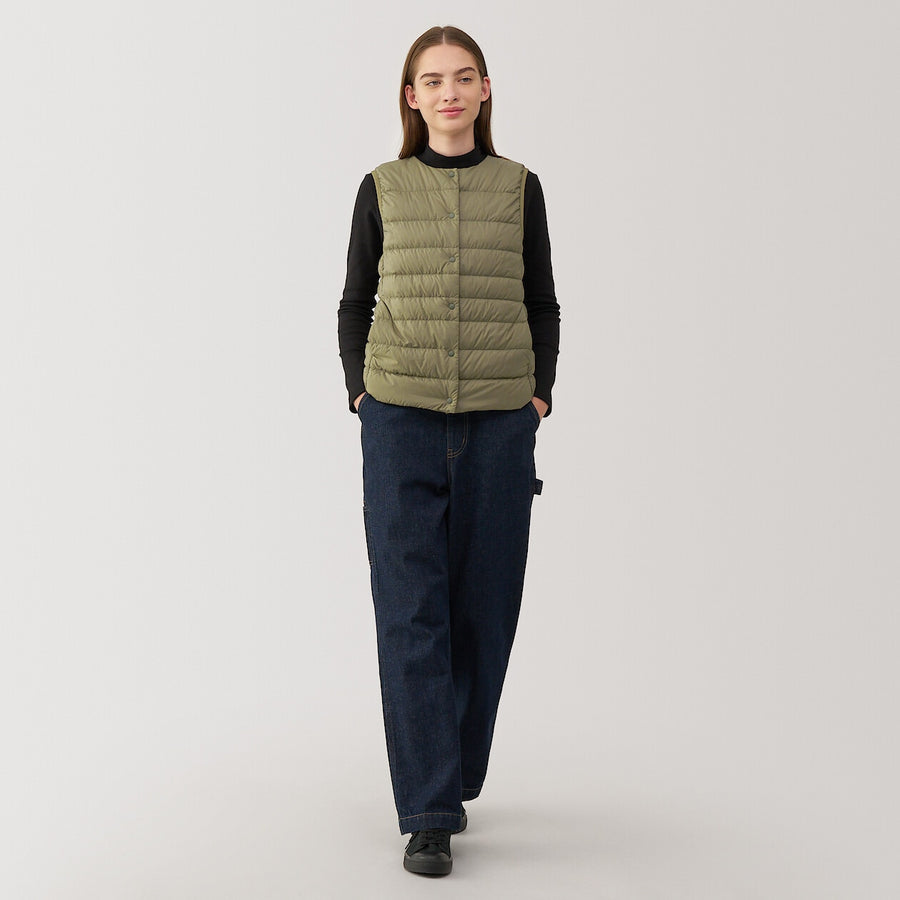 Lightweight Down Collarless Vest