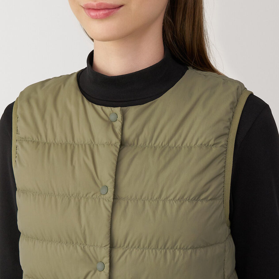 Lightweight Down Collarless Vest