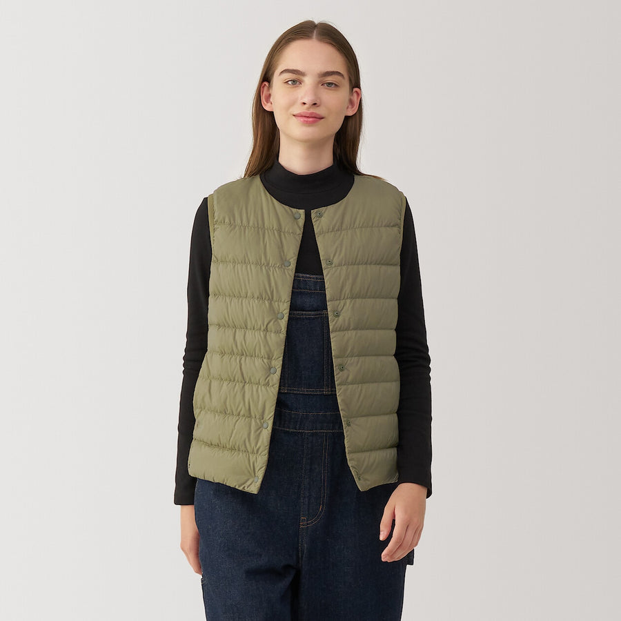 Lightweight Down Collarless Vest