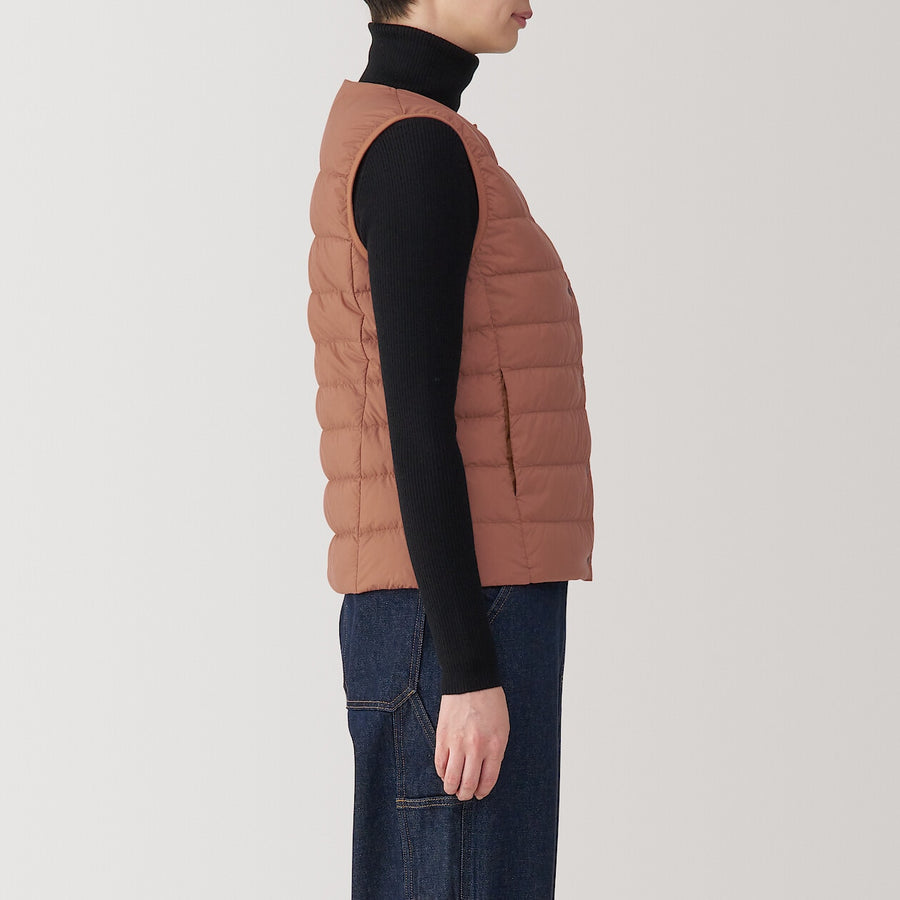 Lightweight Down Collarless Vest