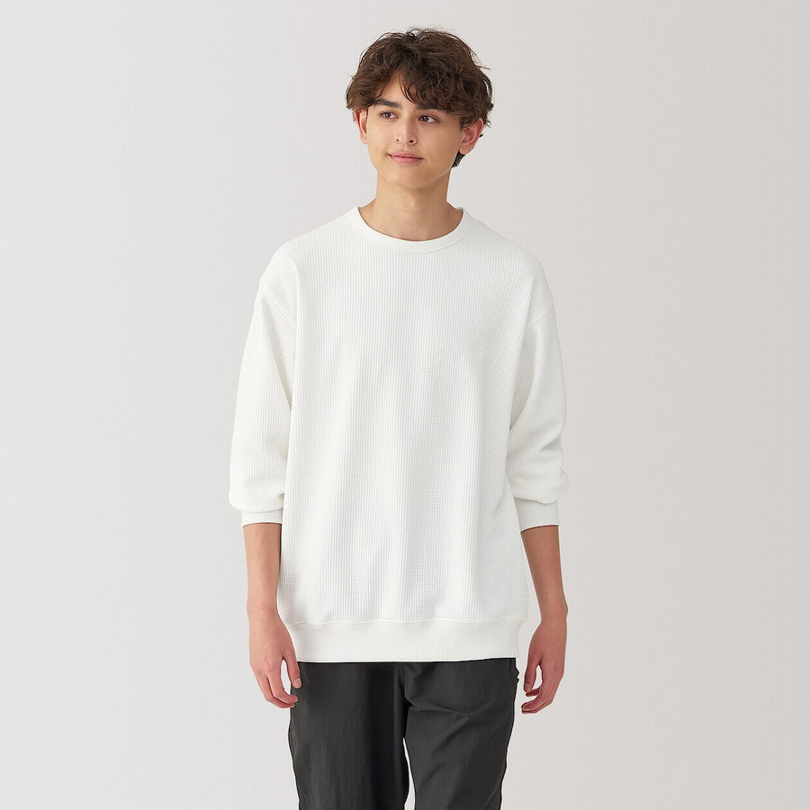 M's UV protection quick dry waffle L/S T-shirtOff whiteXS