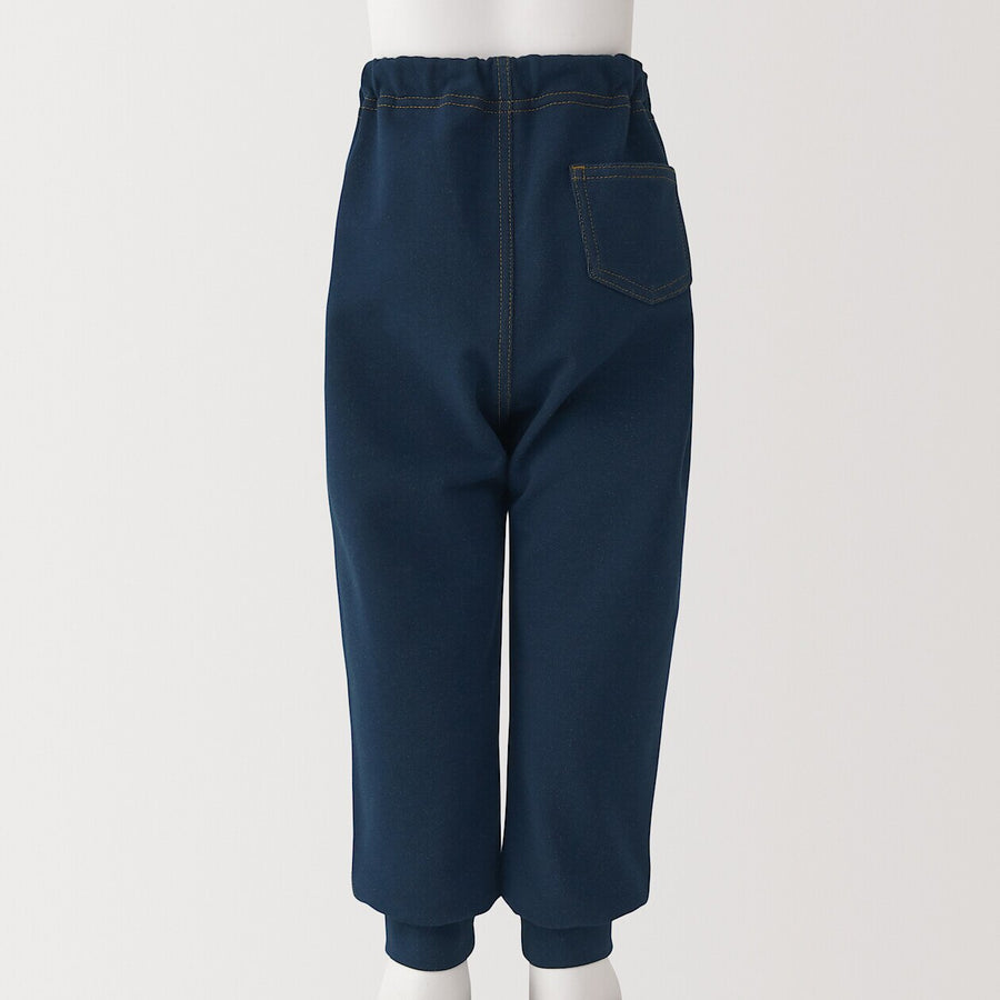 Baby High waisted denim like Jogger pants Navy80
