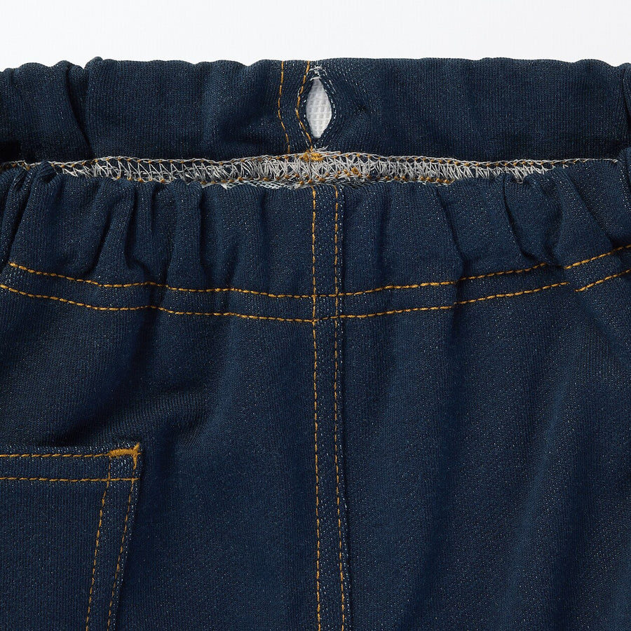 Baby High waisted denim like Jogger pants Navy80