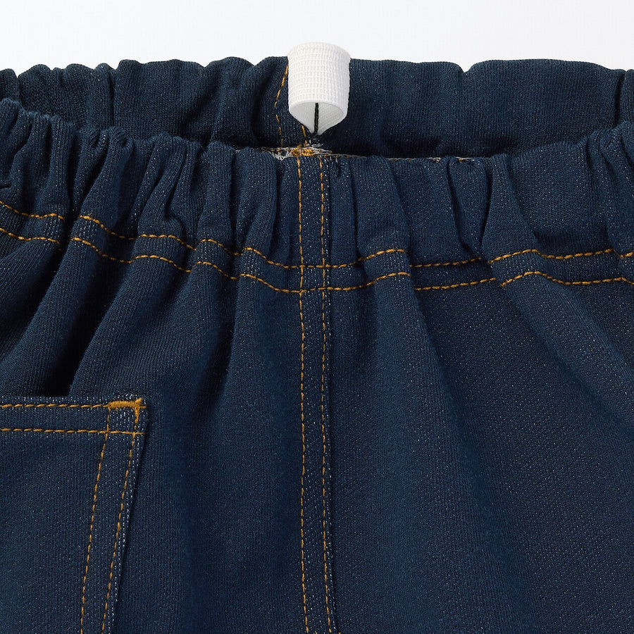Baby High waisted denim like Jogger pants Navy80