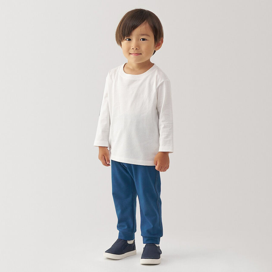 Baby High waisted denim like Jogger pants Navy80