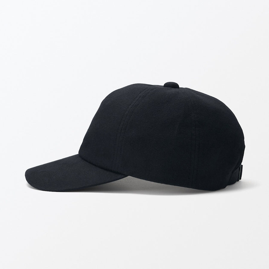 Double-brushed flannel Cap Black 55-59cm