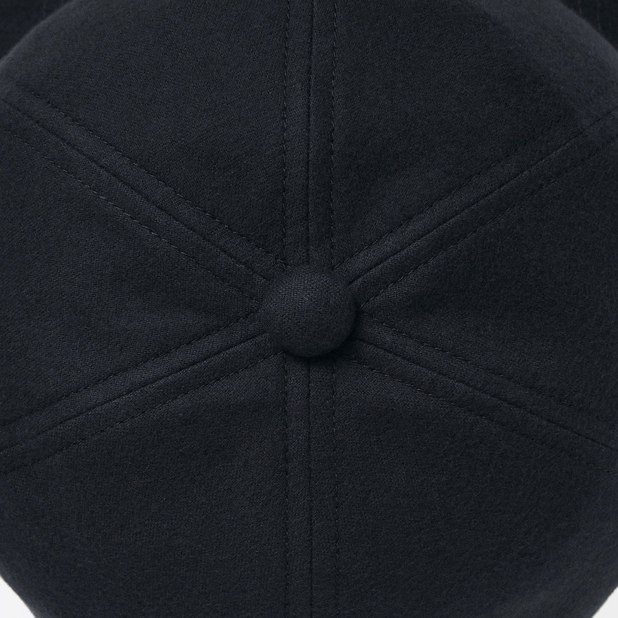 Double-brushed flannel Cap Black 55-59cm