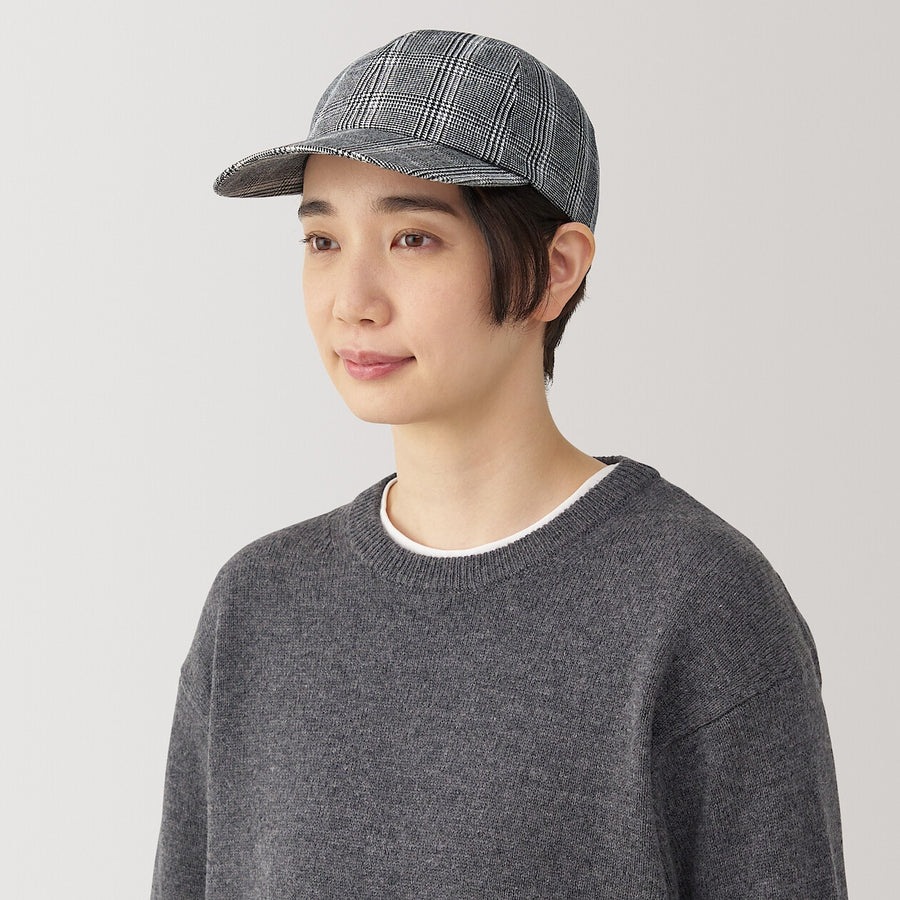 Double-brushed flannel Cap Black 55-59cm