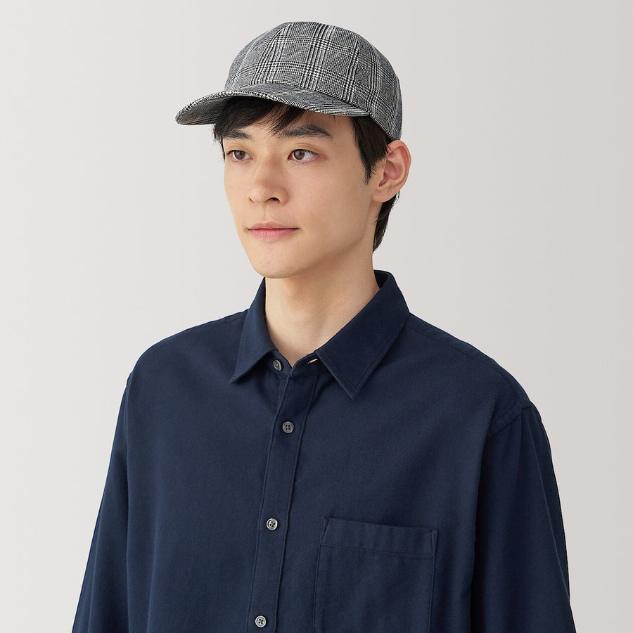 Double-brushed flannel Cap Black 55-59cm