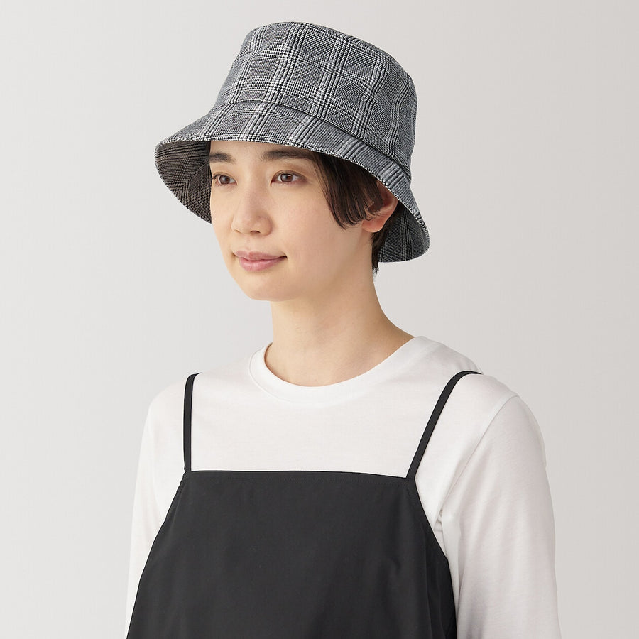 Double-brushed flannel Bucket Hat Black 56.5-59cm