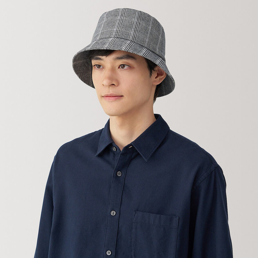 Double-brushed flannel Bucket Hat Black 56.5-59cm