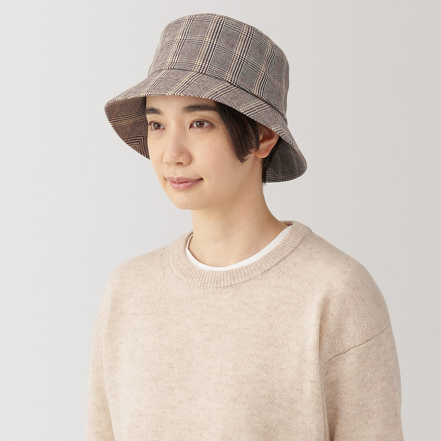 Double-brushed flannel Bucket Hat Black 56.5-59cm