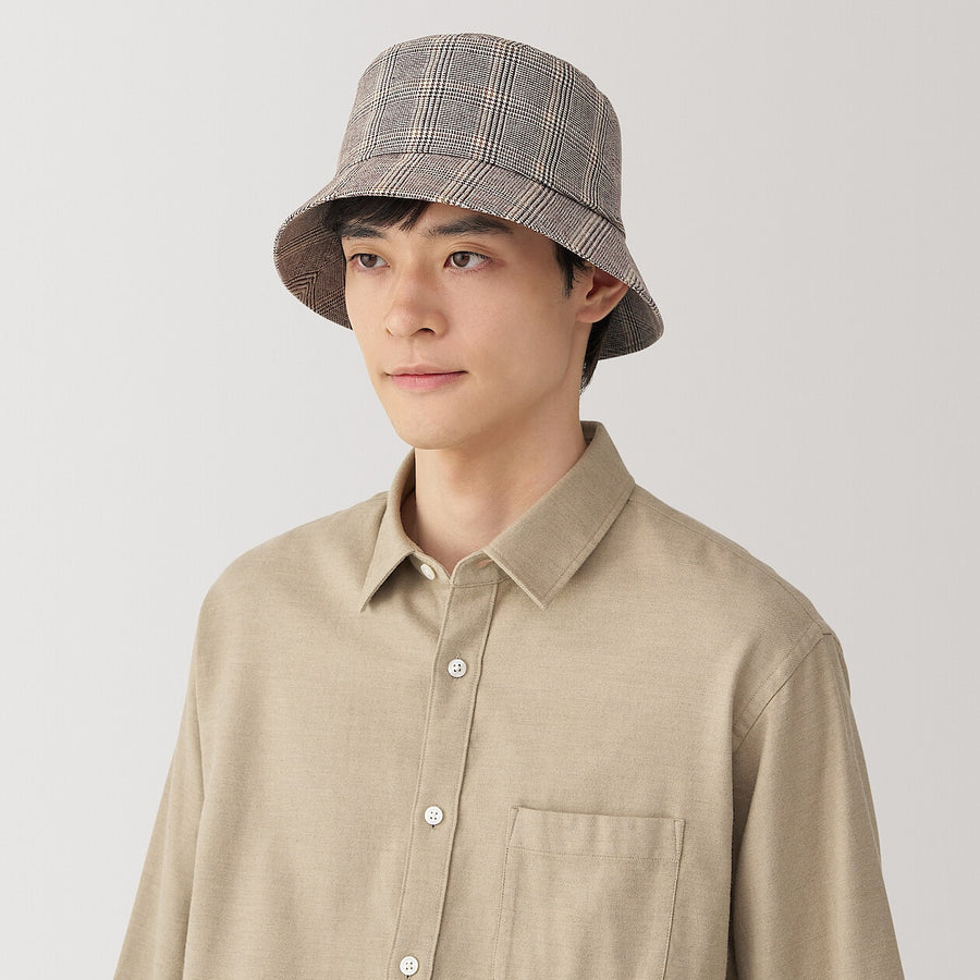 Double-brushed flannel Bucket Hat Black 56.5-59cm