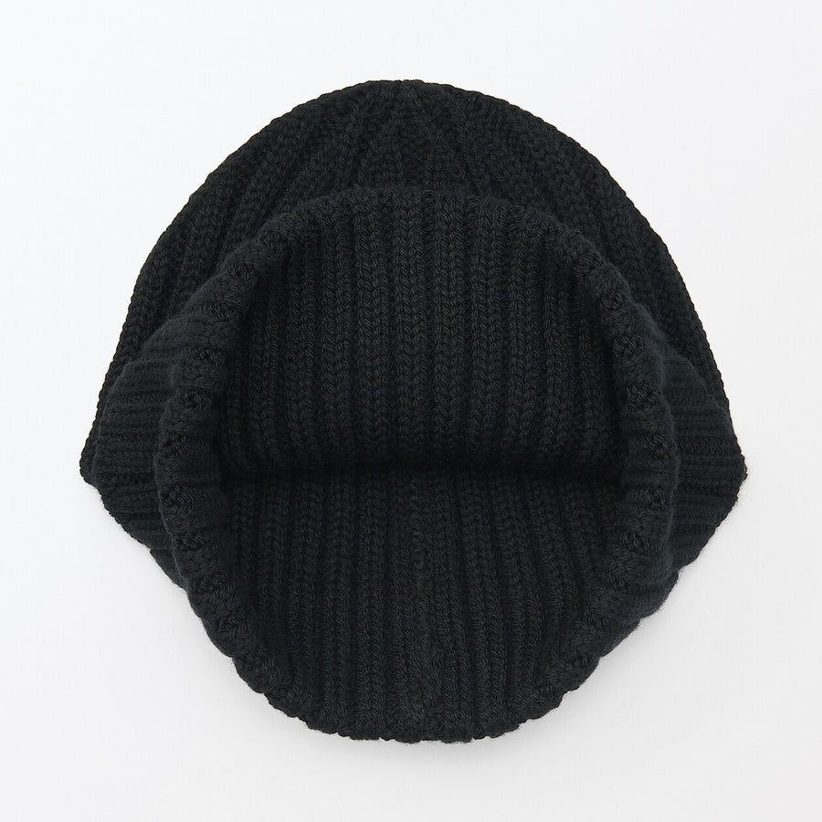 Non-itchy Wool brend Ribbed BeanieCharcoal grey55-59cm