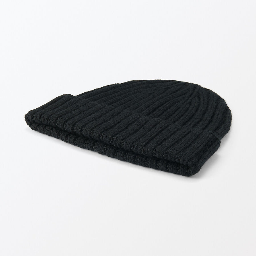 Non-itchy Wool brend Ribbed BeanieCharcoal grey55-59cm