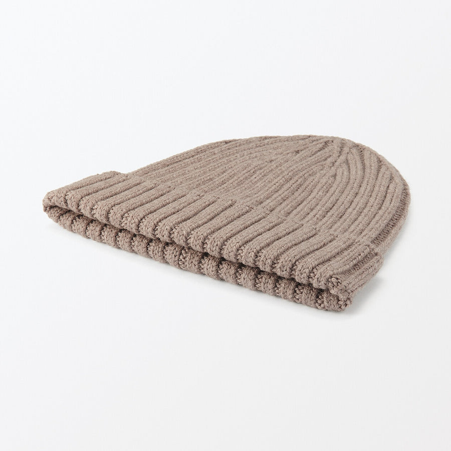 Non-itchy Wool brend Ribbed BeanieCharcoal grey55-59cm