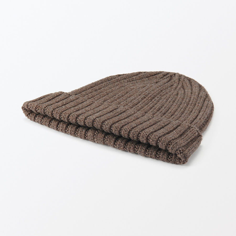 Non-itchy Wool brend Ribbed BeanieCharcoal grey55-59cm