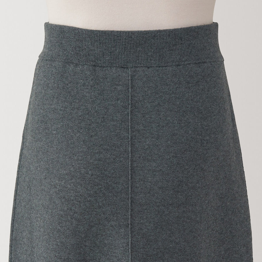 W's Washable milano rib skirt Dark greyXS