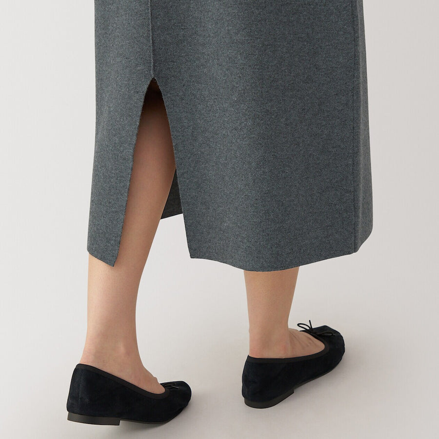 W's Washable milano rib skirt Dark greyXS