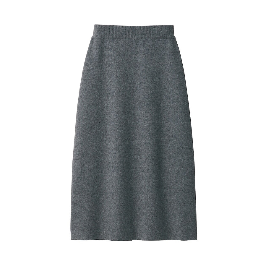 W's Washable milano rib skirt Dark greyXS