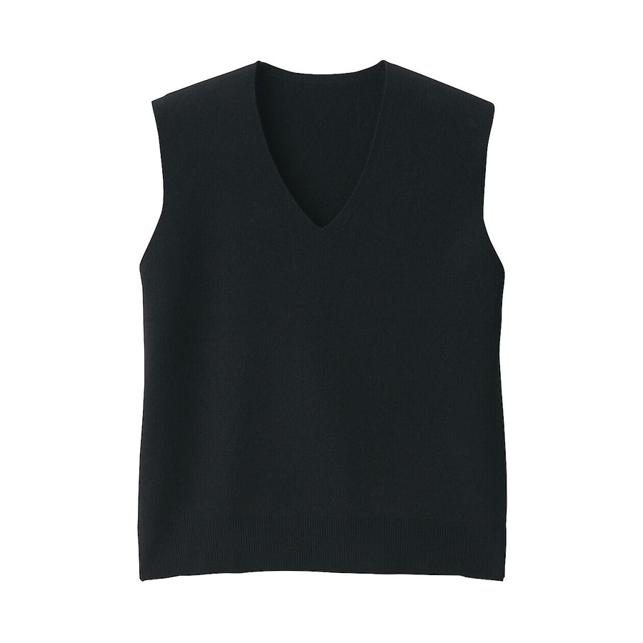 W's Washable milano rib vest Dark greyXS