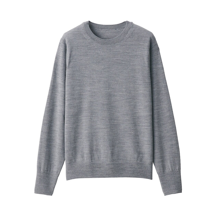 Women's Washable high-gauge Crew neck sweaterGreyXS