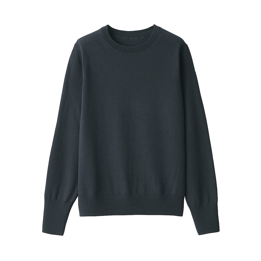 Women's Washable high-gauge Crew neck sweaterGreyXS