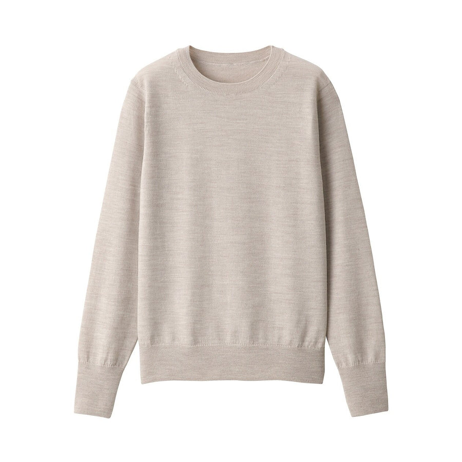 Women's Washable high-gauge Crew neck sweaterGreyXS