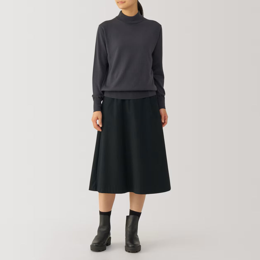 Stretch Brushed Flare Skirt