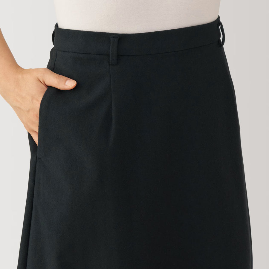 Stretch Brushed Flare Skirt