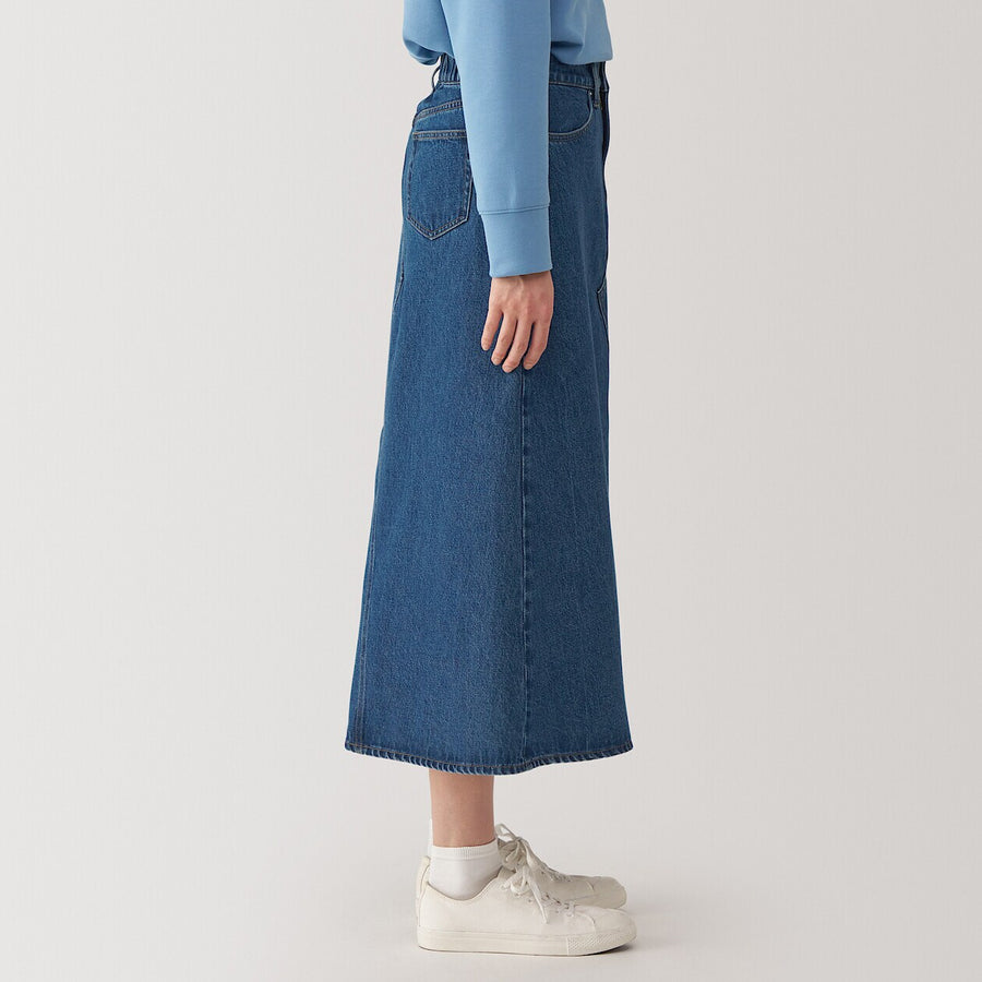 W's Kapok blend denim A Line Skirt Light Blue XS