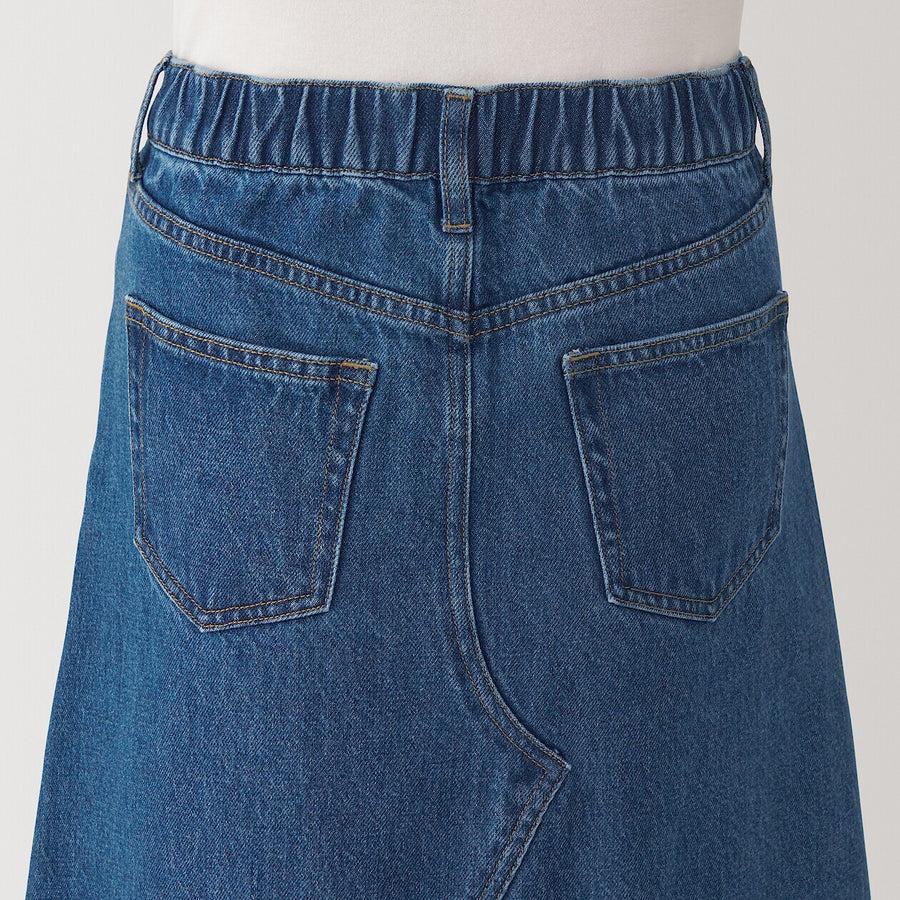 W's Kapok blend denim A Line Skirt Light Blue XS