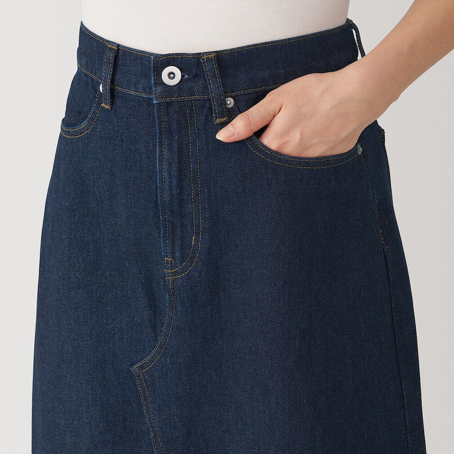 W's Kapok blend denim A Line Skirt Light Blue XS