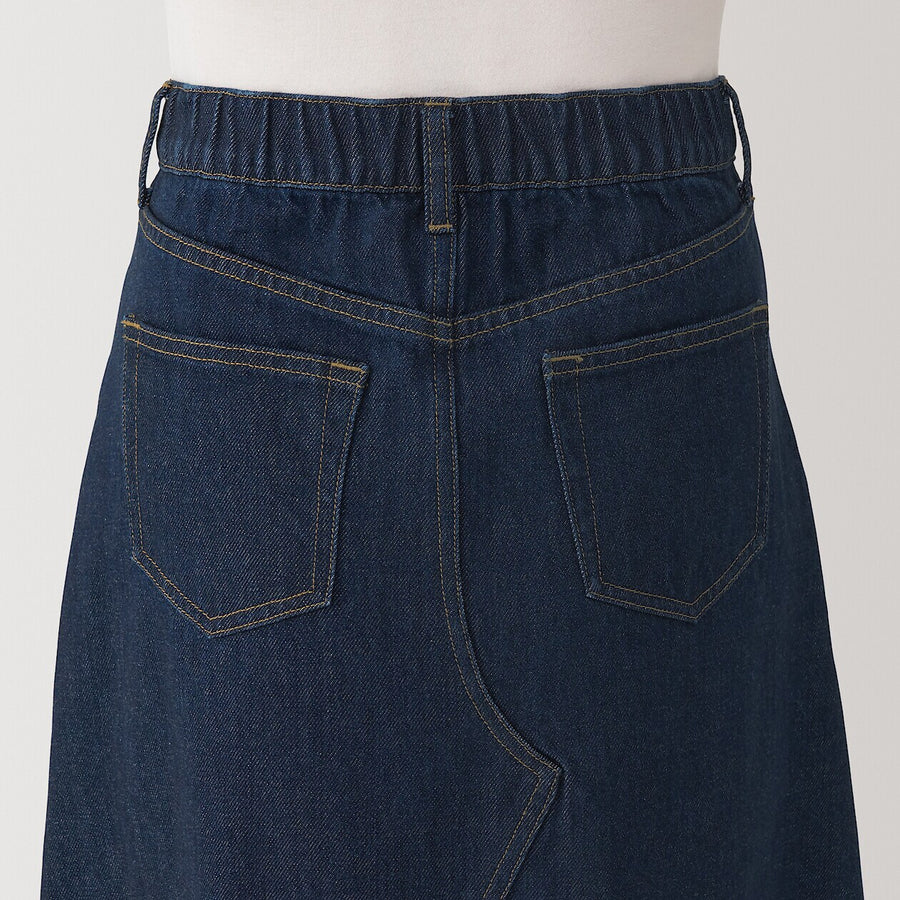 W's Kapok blend denim A Line Skirt Light Blue XS