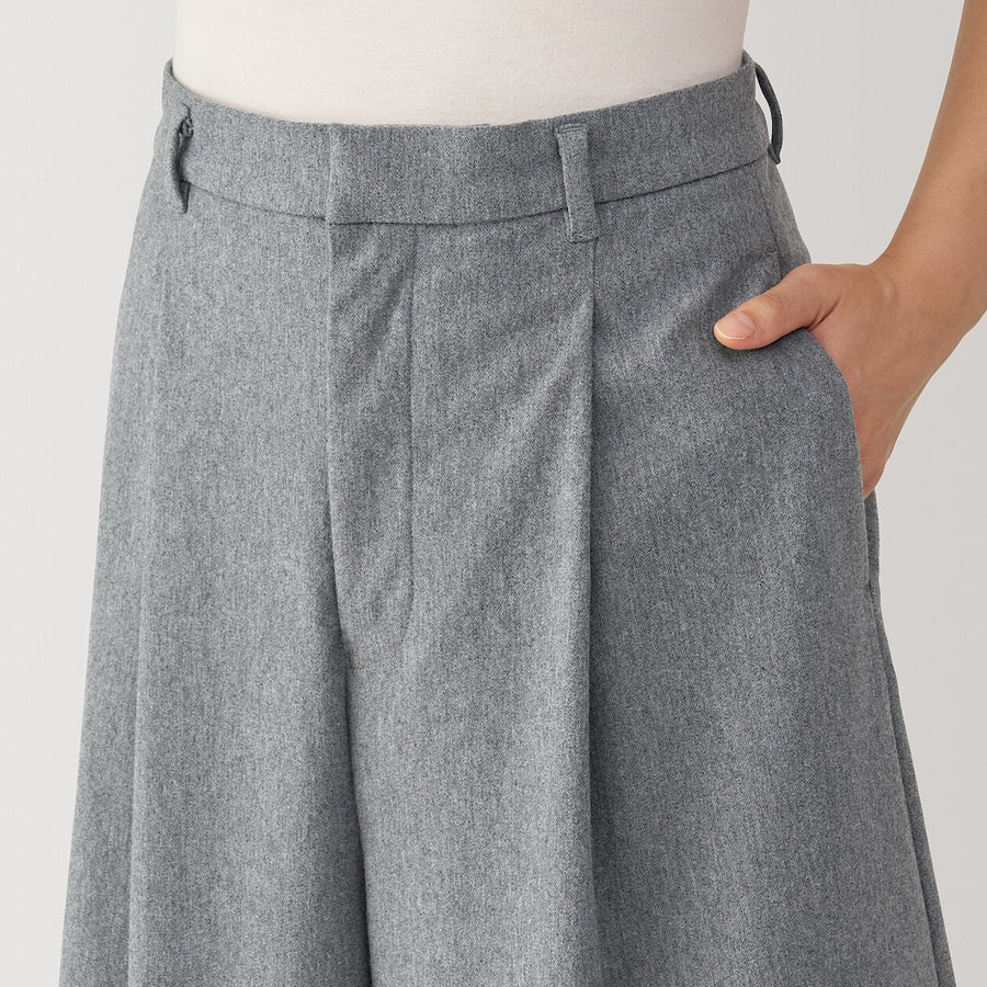 Women's Stretch brushed cloth Cropped pantsGreyXS