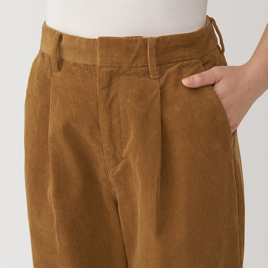 Women's Kapok blend Corduroy darted pants BlackXS