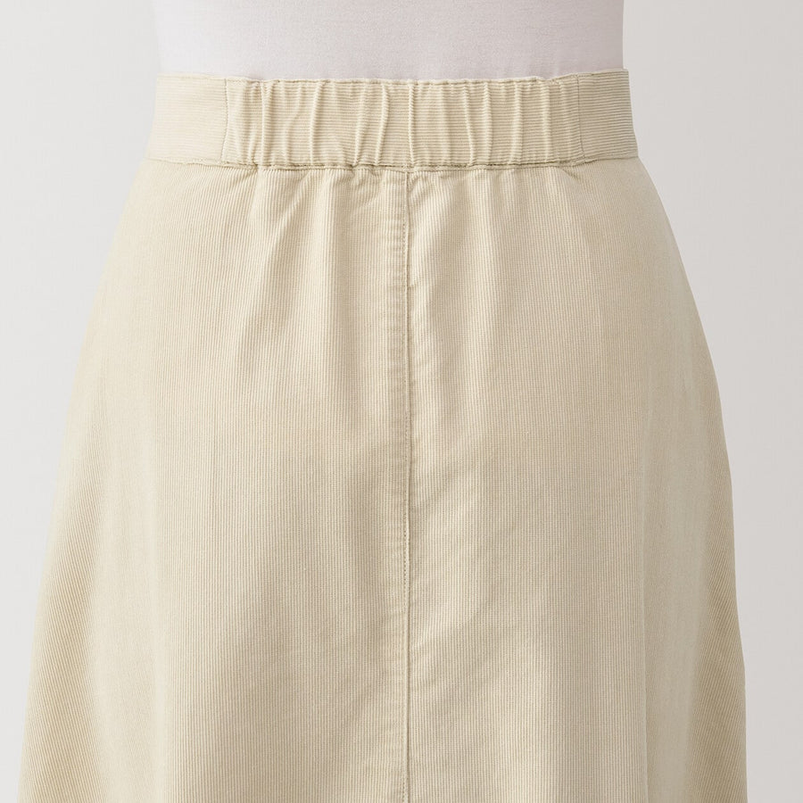 Women's Kapok blend Corduroy flare skirt BlackXS