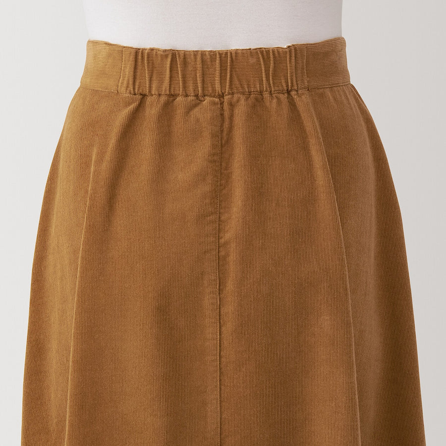 Women's Kapok blend Corduroy flare skirt BlackXS