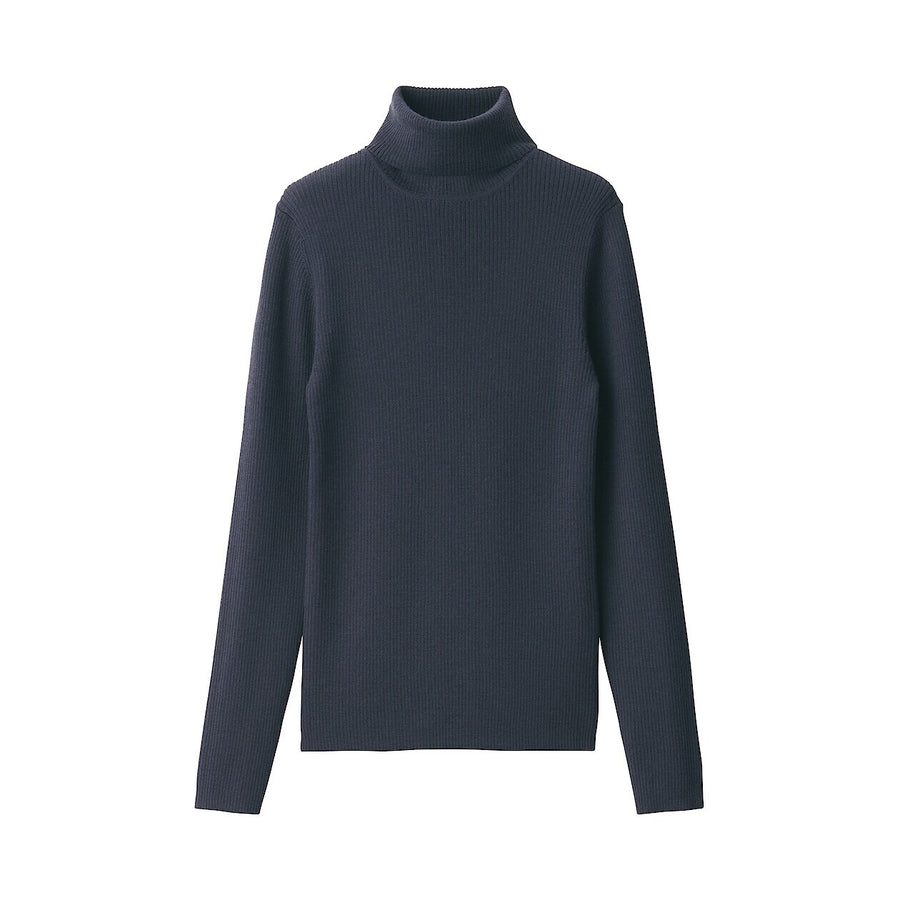 W's Washable high-gauge ribbed turtle neck sweaterOff whtXS