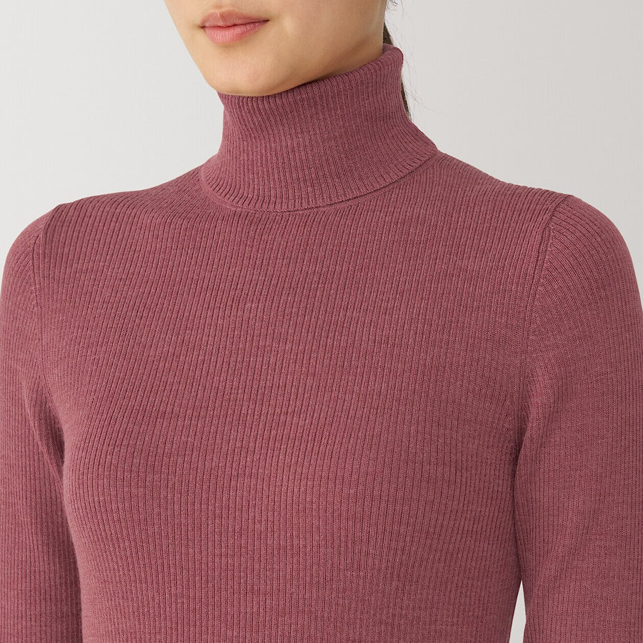 W's Washable high-gauge ribbed turtle neck sweaterOff whtXS