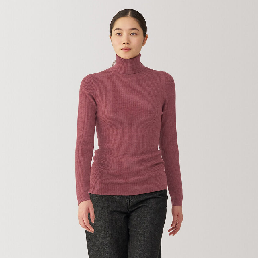 W's Washable high-gauge ribbed turtle neck sweaterOff whtXS