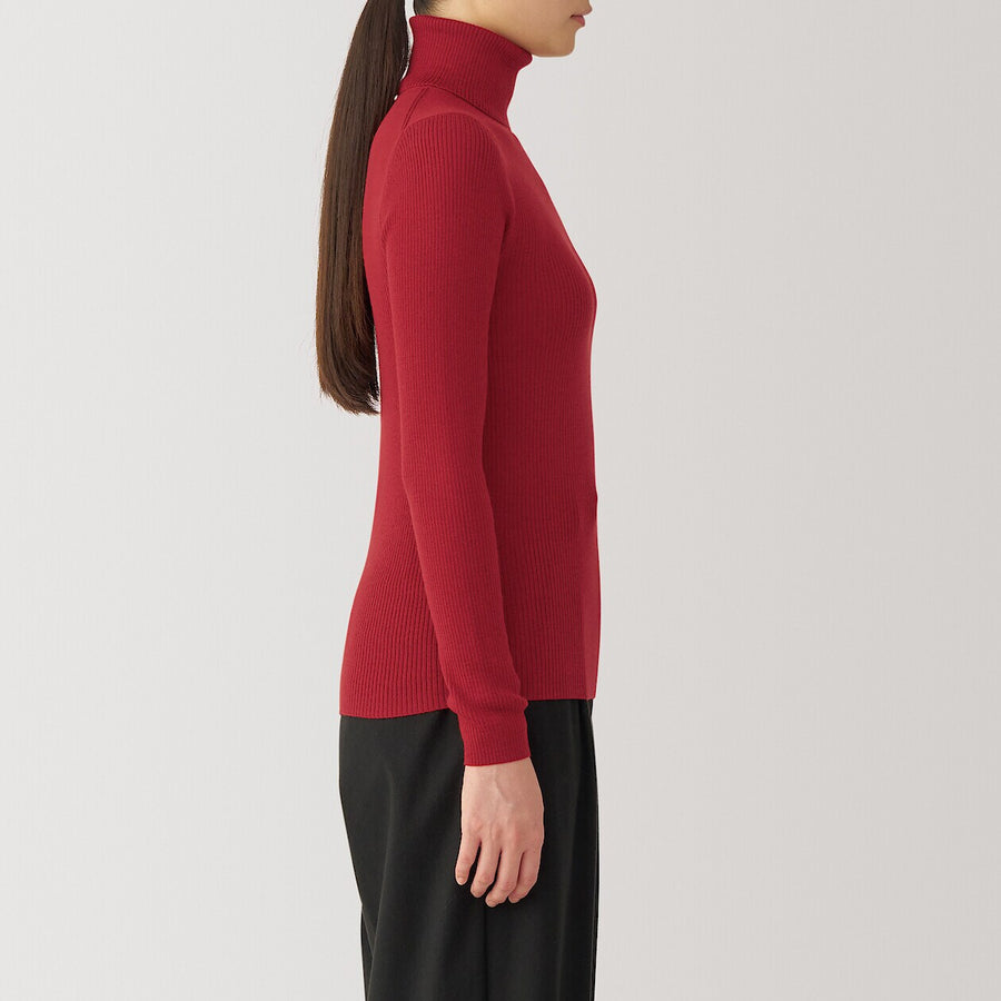 W's Washable high-gauge ribbed turtle neck sweaterOff whtXS