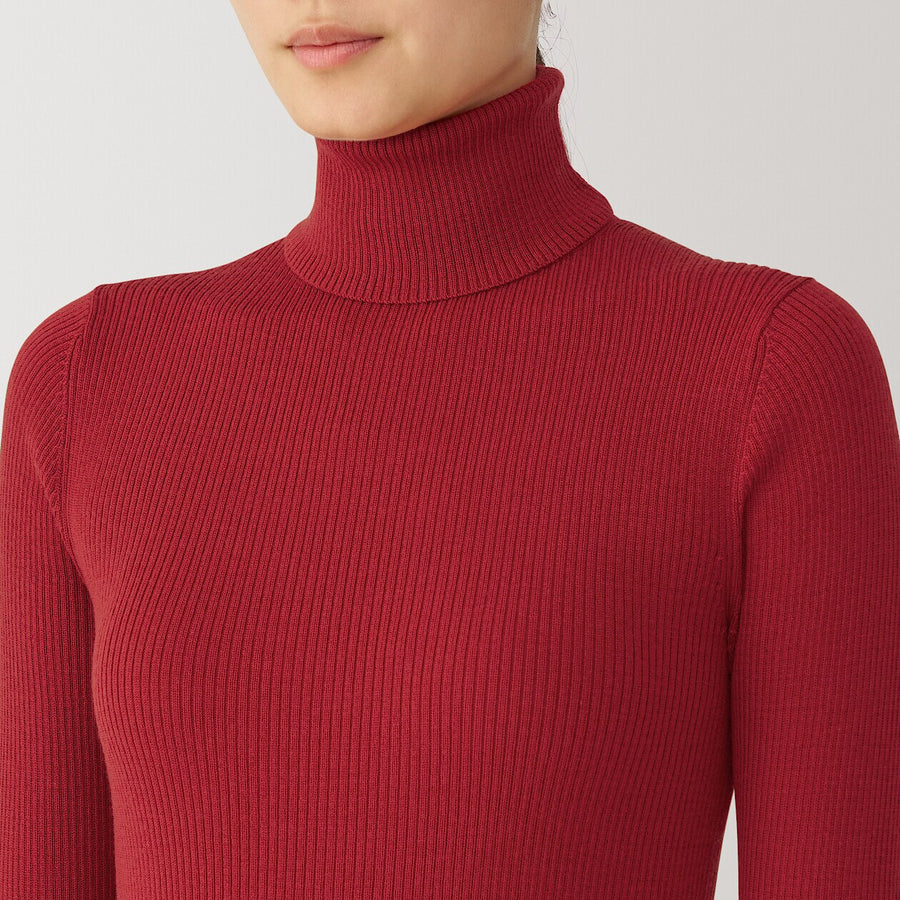 W's Washable high-gauge ribbed turtle neck sweaterOff whtXS